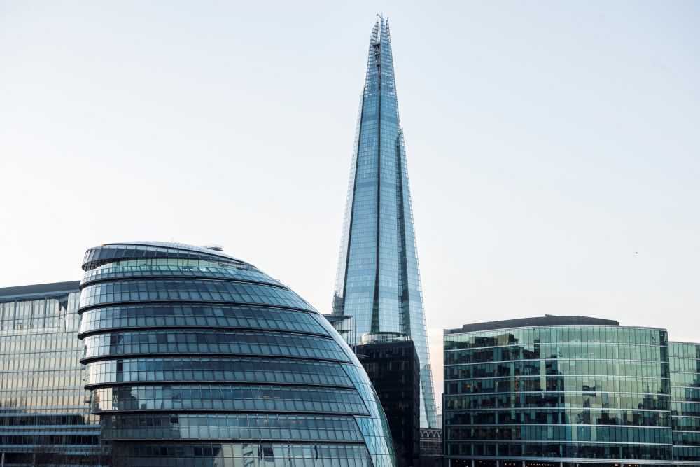 The Shard in the London skyline